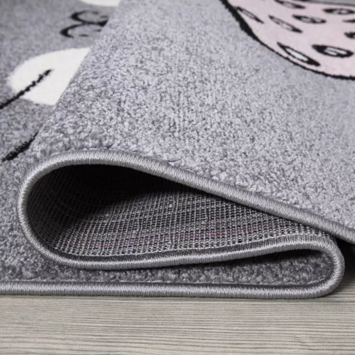 GYEREKSZŐNYEG AKCIÓ, EPERKE 80x150cm E220 szürke cuki cicás szőnyeg