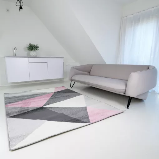 Berlin F8001 rózsaszín-szürke 200x280cm