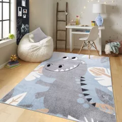   GYEREKSZŐNYEG AKCIÓ, EPERKE 120x170cm E447 kék dinós szőnyeg