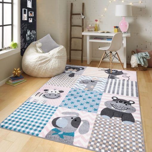 GYEREKSZŐNYEG AKCIÓ, EPERKE 80x150cm 514 multi állatos  szőnyeg