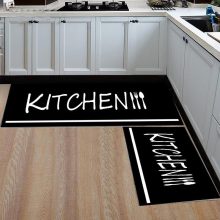 SIL Konyhai szőnyeg 2 részes szett 38x58cm+38x117cm-fekete kitchen
