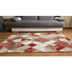 Modern szőnyeg akció, LARA piros-bézs 4872 80x150cm