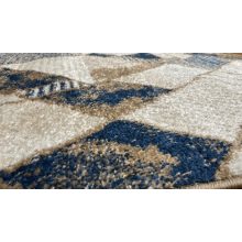 Modern szőnyeg akció, LARA sötétkék-bézs 4872 80x150cm