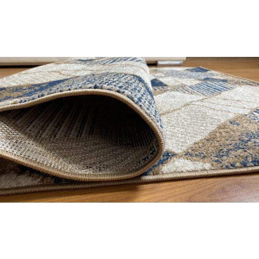 Modern szőnyeg akció, LARA sötétkék-bézs 4872 80x150cm